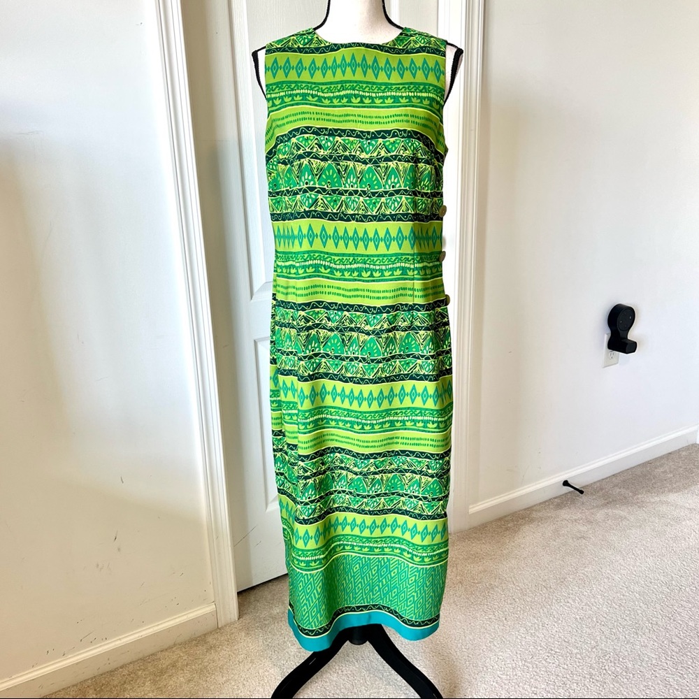 Vintage R&K ORIGINALS Sleeveless Shift Maxi Dress—SZ. 10